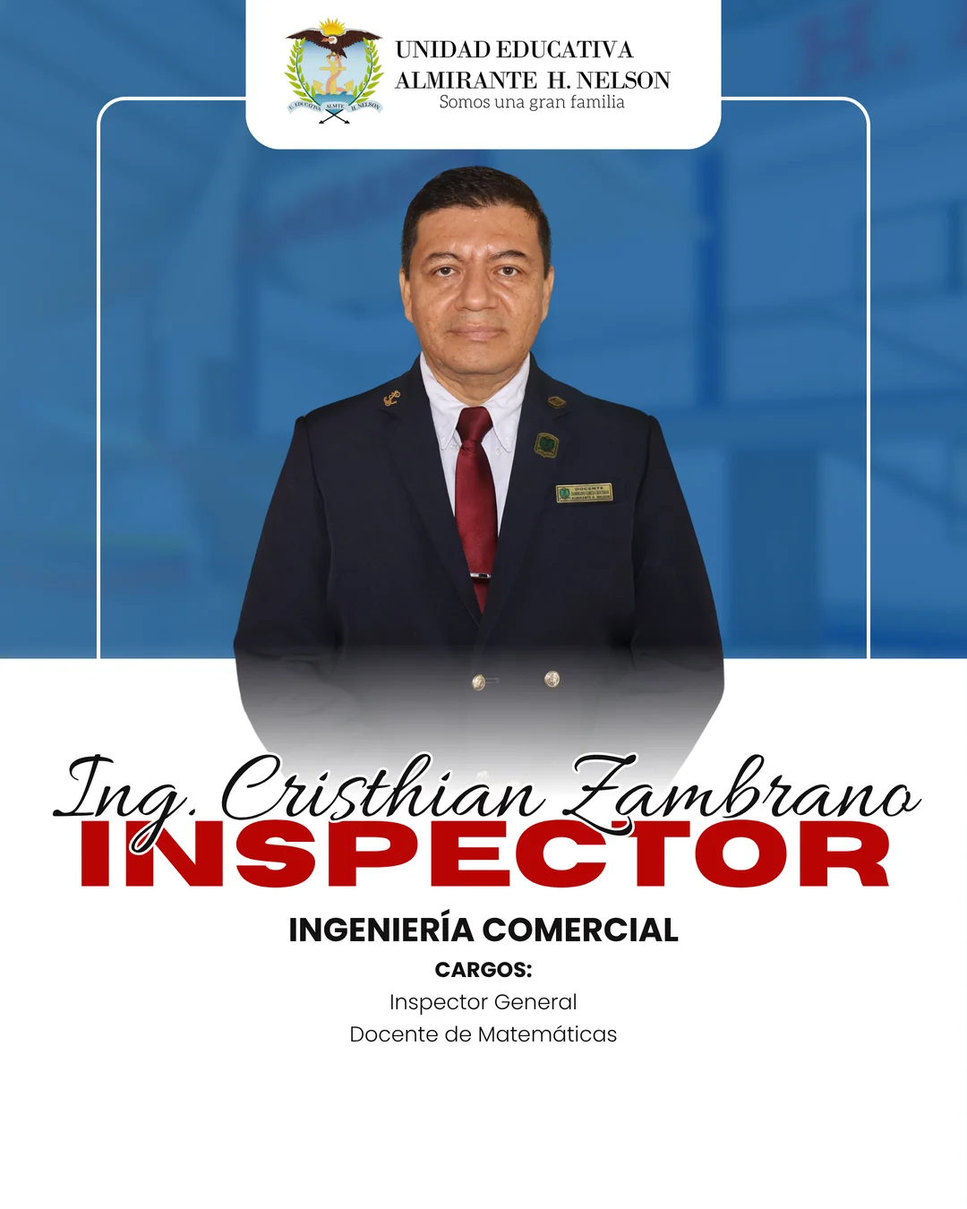 Ing. Cristhian Zambrano, inspector